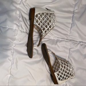 White Sequence Sandals